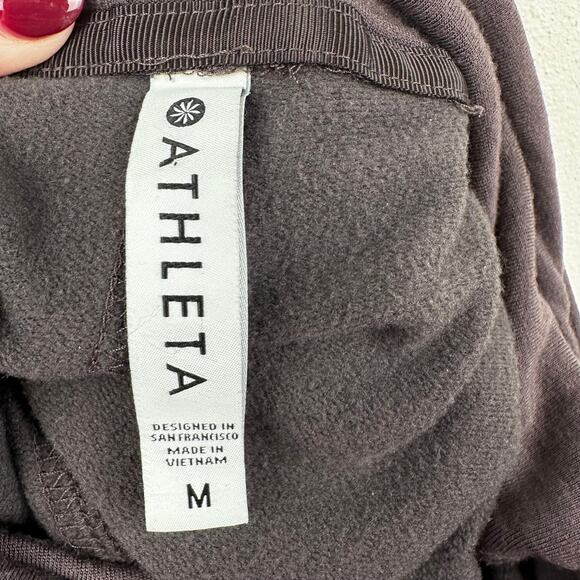 Athleta Ethereal Brushed Funnel Neck Sweatshirt in Shale Women's M Oversized - Picture 9 of 12